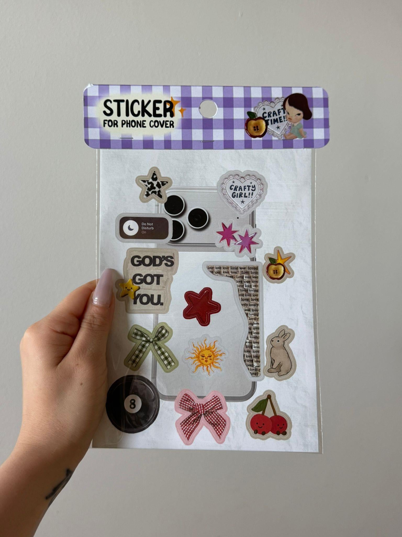 Crafty Girl Phone Sticker