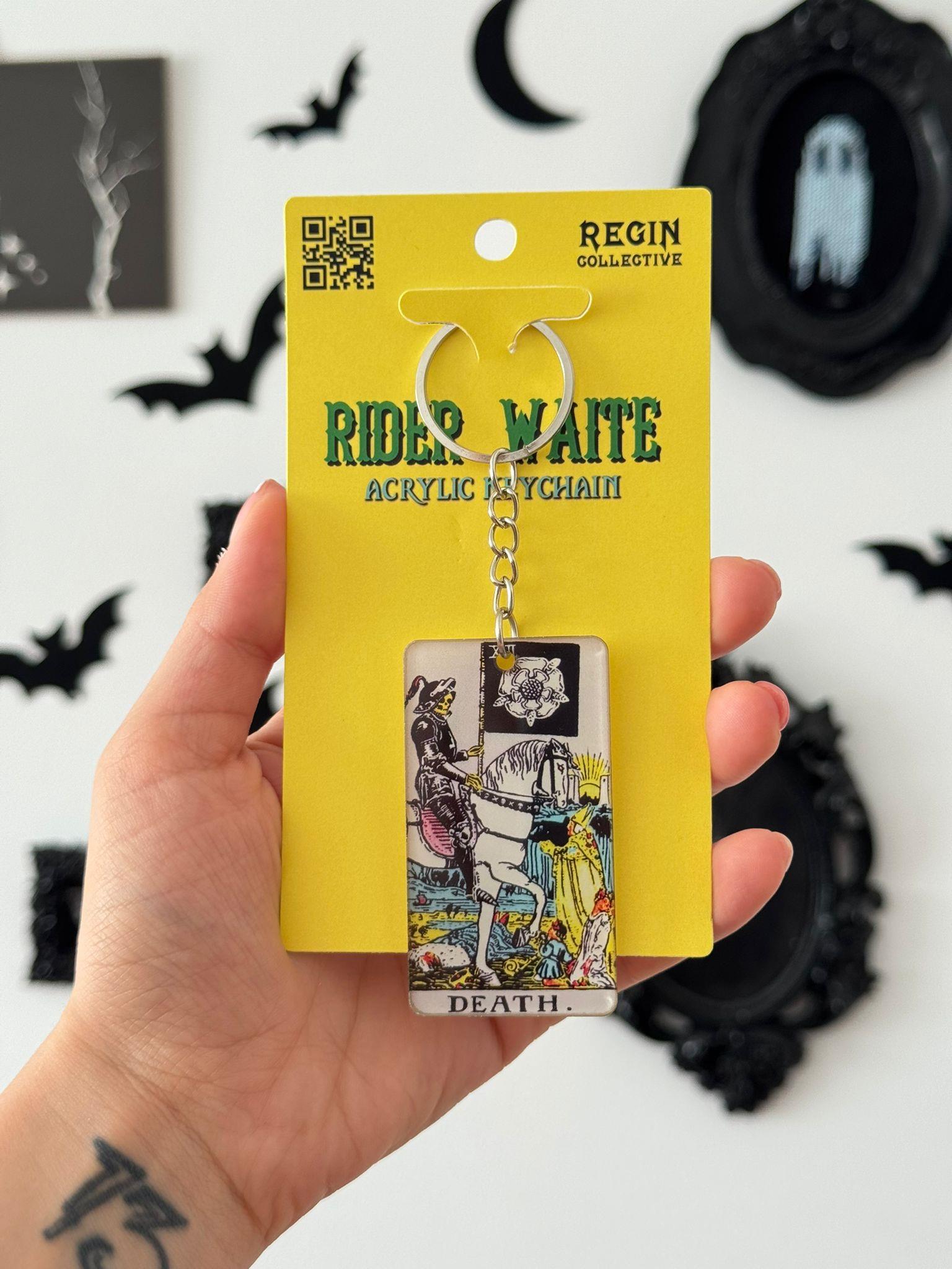Death Tarot Kartı Akrilik Anahtarlık