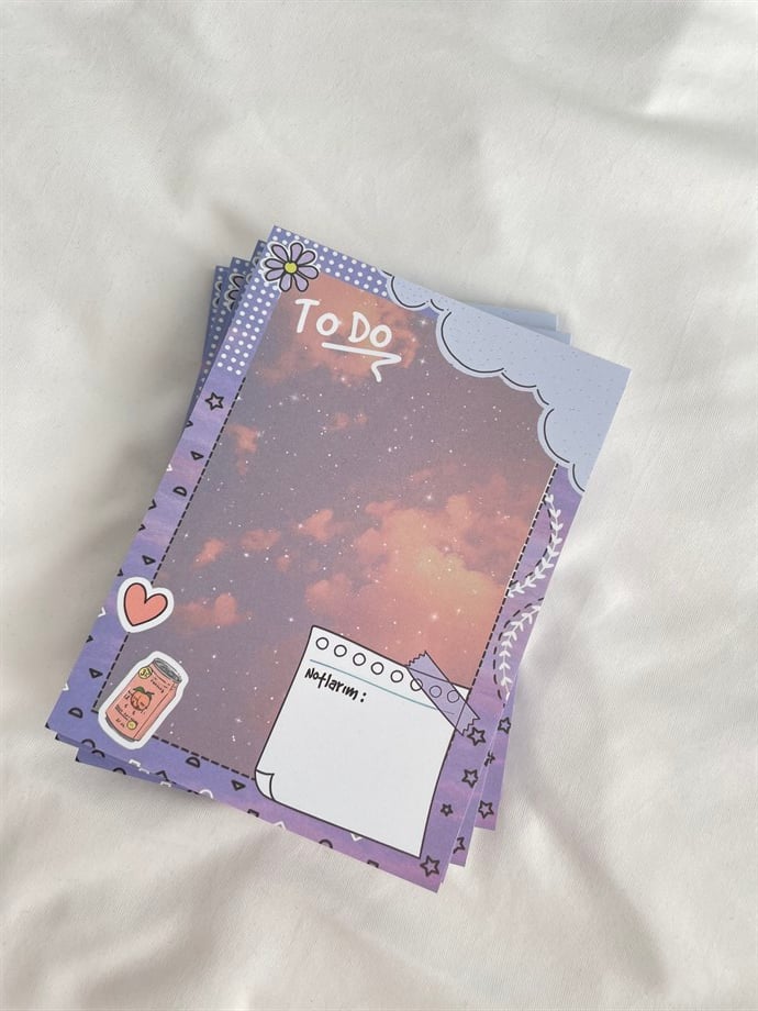 Gökyüzü ve Sticker Detaylı To Do List