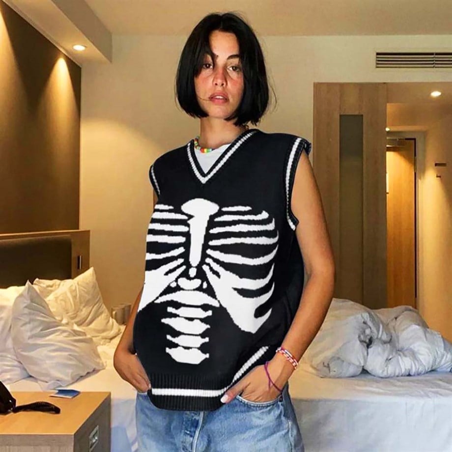 Gothic Chest Oversize Süveter