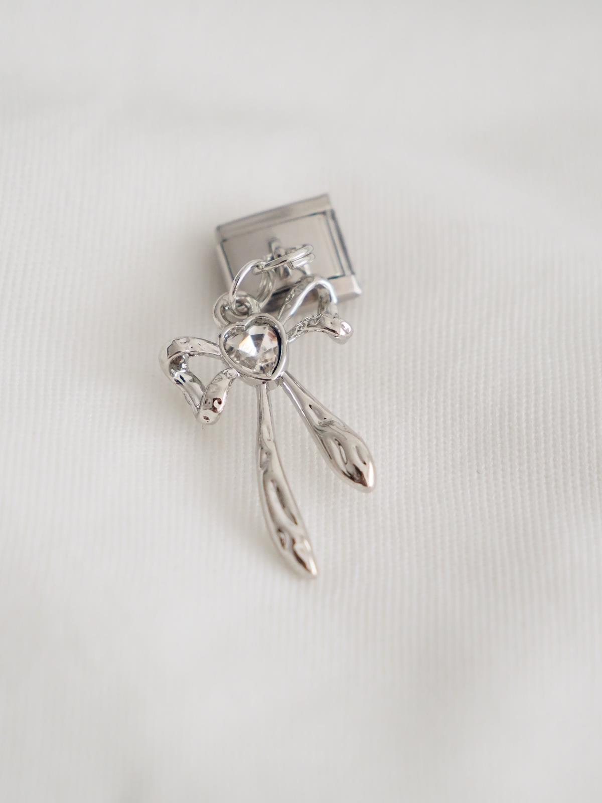 Heart Ribbon İtalyan Charm