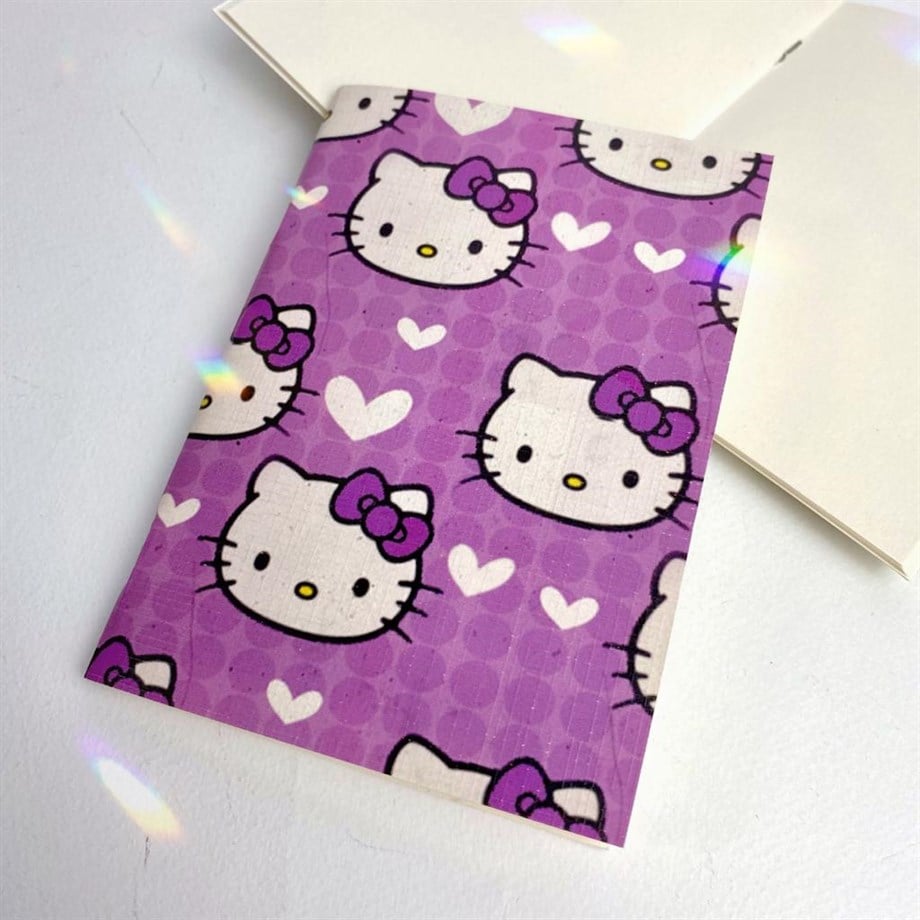 Hello Kitty Purple Mini Çizgisiz Defter