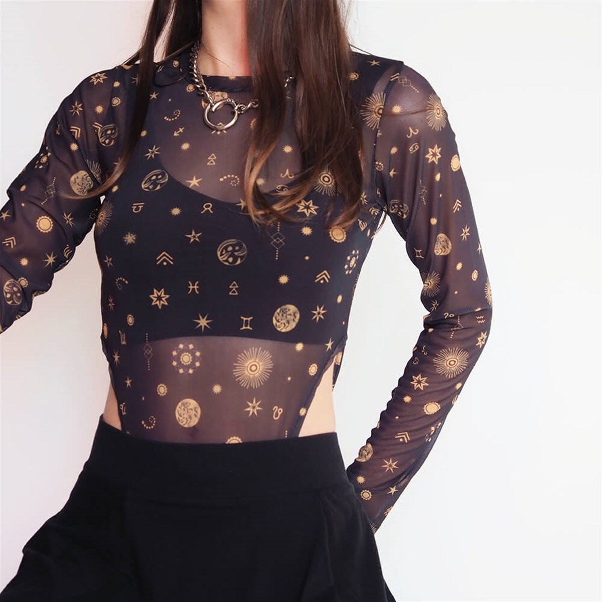 İkonik Burç Tül Bodysuit