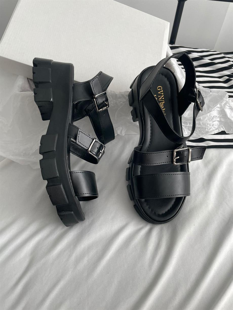 Kalın Tabanlı 2 Bantlı Sandalet