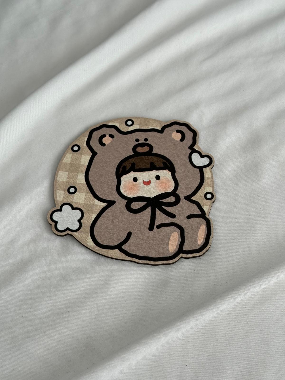 Kawaii Bear Bardak Altlığı