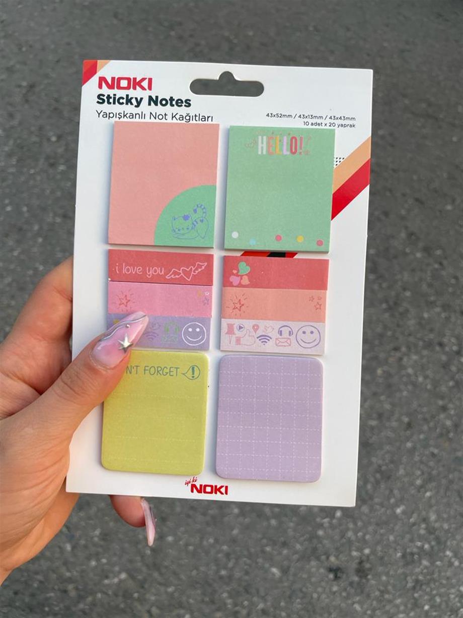 Kawaii Yapışkanlı Blok Not Kağıt Seti