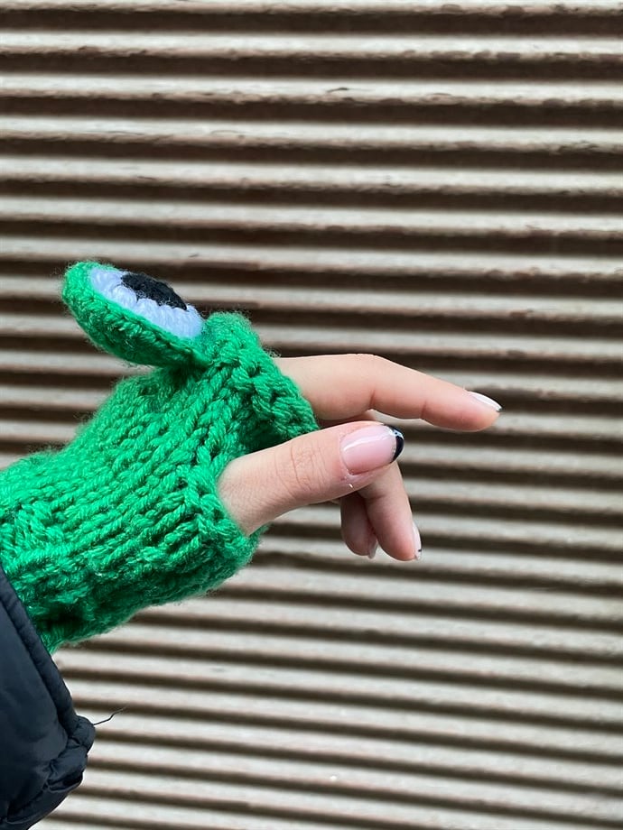 Kurbağa Eldiven I Handmade