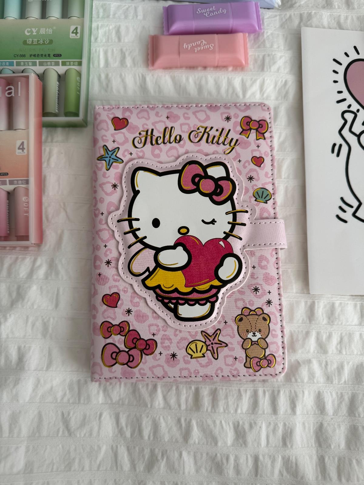 Magnetic Kapaklı Puffy Kitty Book Defter - Heart