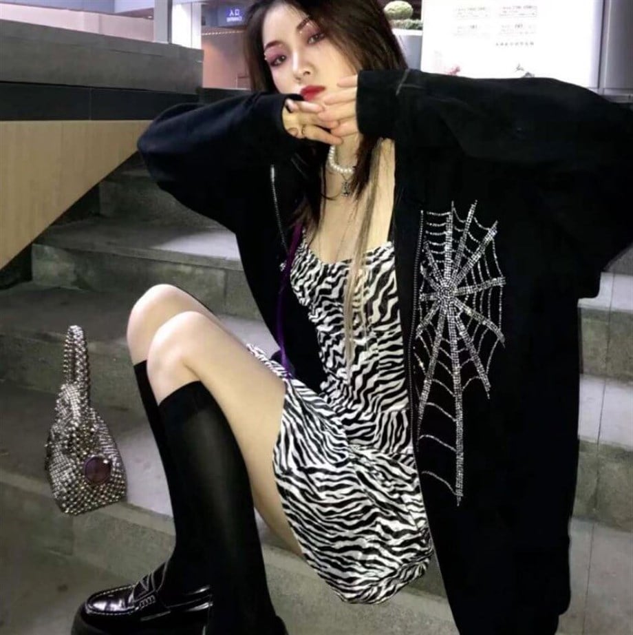 Örümcek Ağı Gotik (Unisex) Kapşonlu Sweatshirt