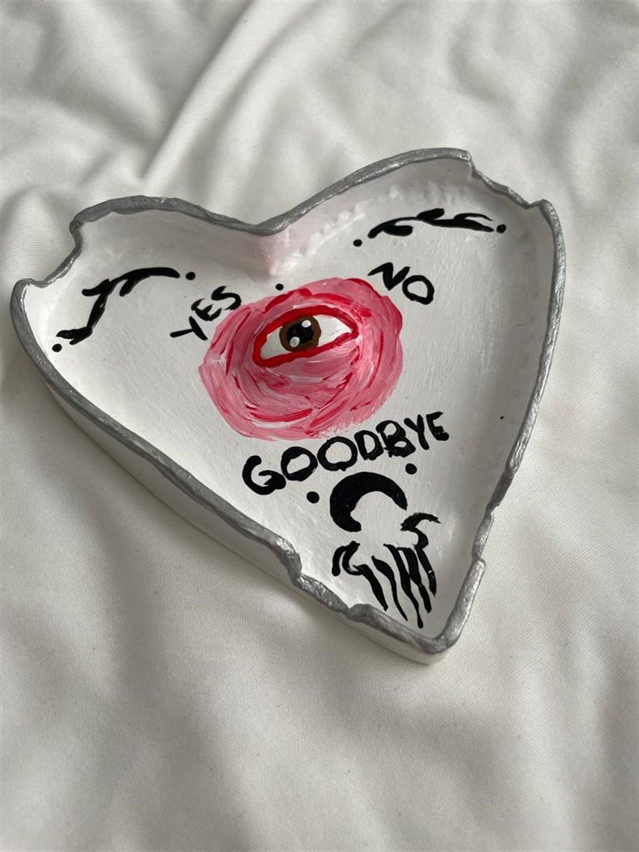 Ouija Tasarımlı Küllük - Takı Tabağı I Handmade