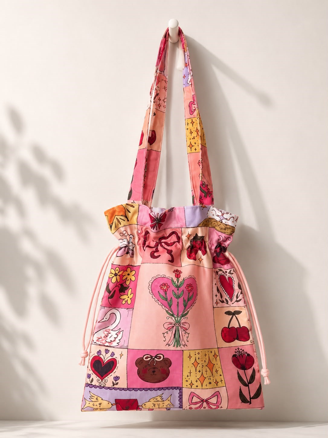 Patchwork Büzgülü Bez Çanta