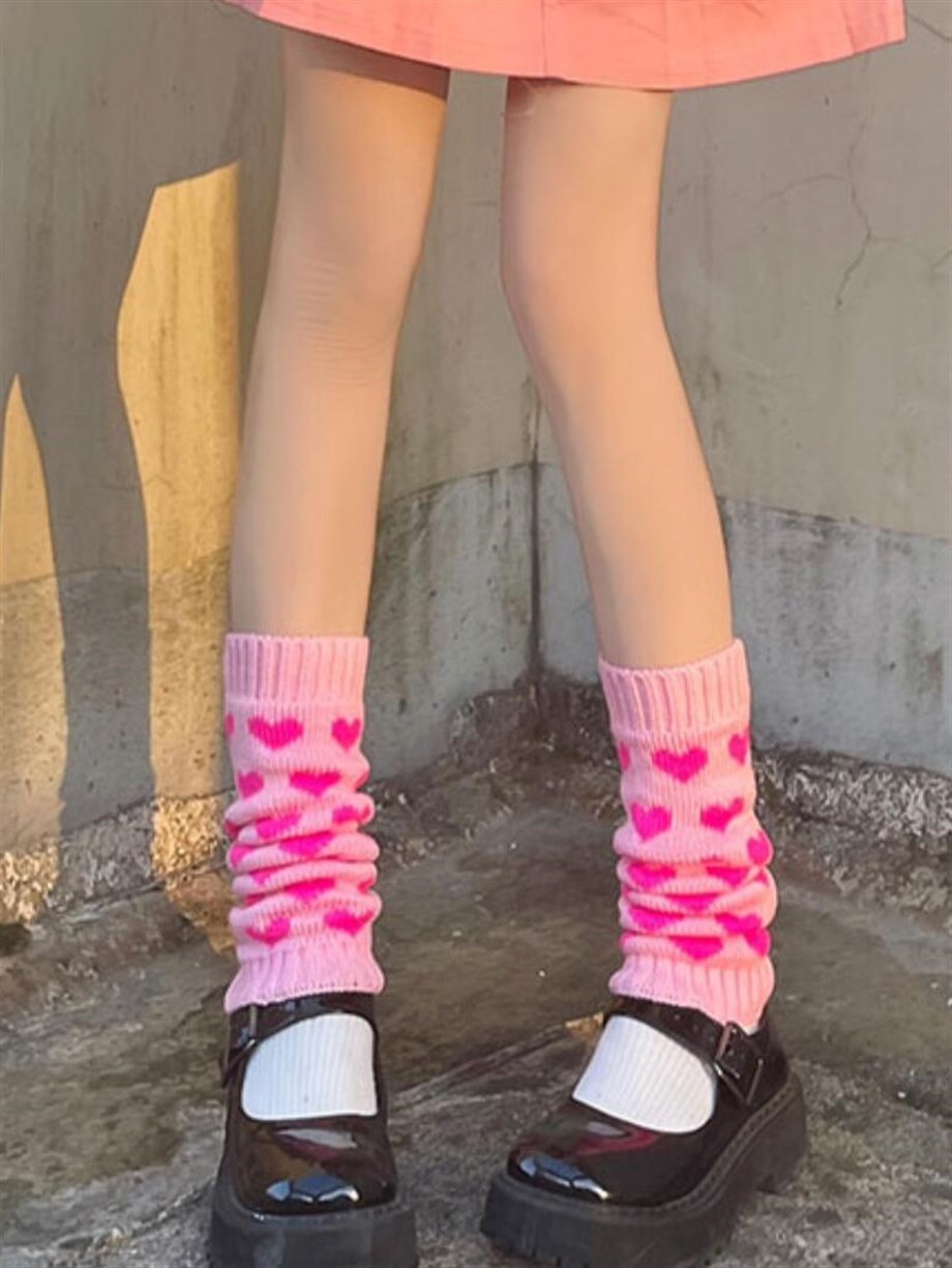 Pembe Kalpli Triko Tozluk / Kolluk