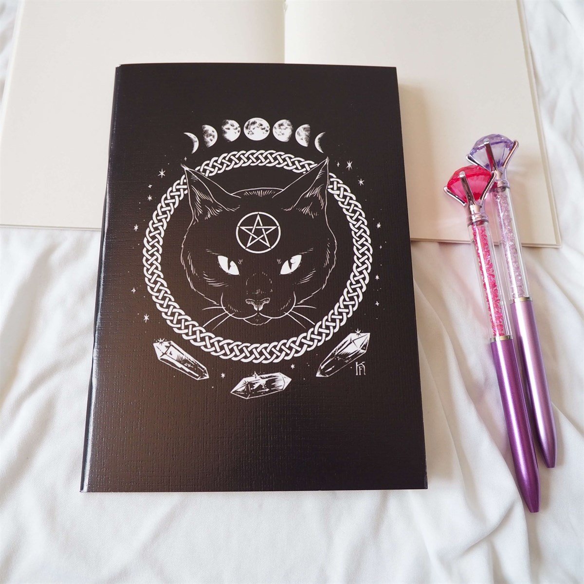 Pentagram Cat Baskılı Defter