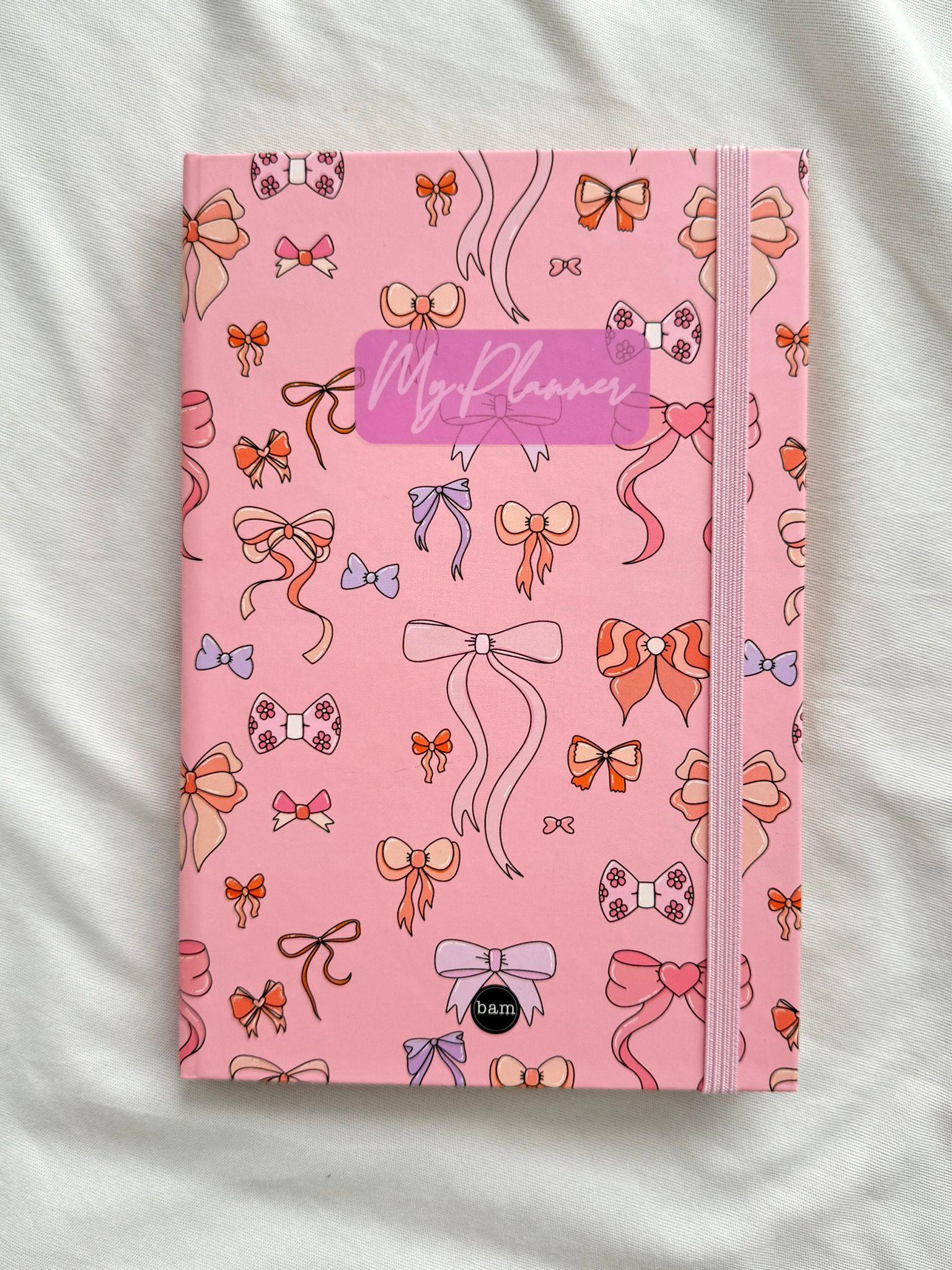 Pink Ribbon Lastikli Sert Kapak Defter