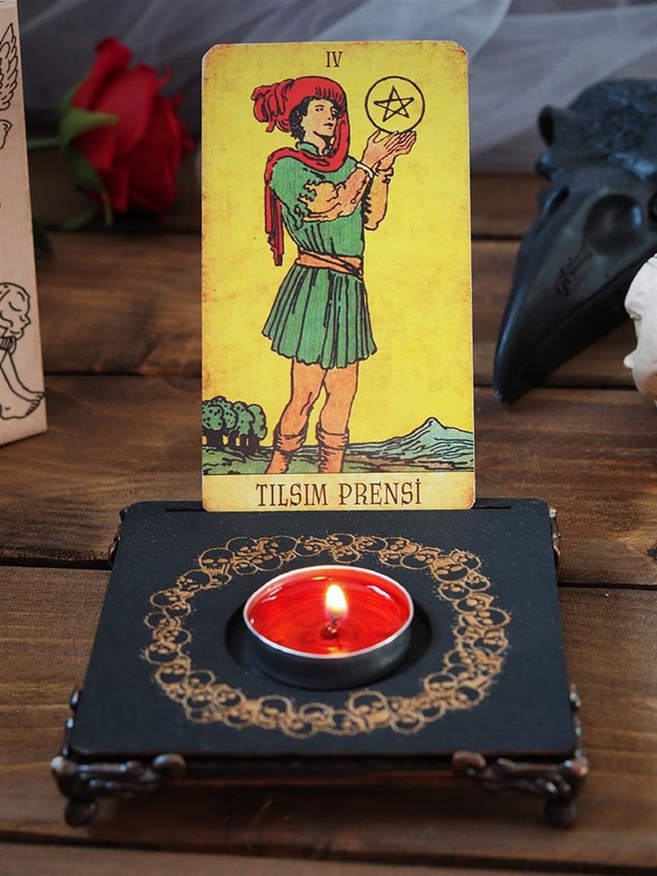 Regin Skull Cırcle Tarot Tutucu & Mumluk