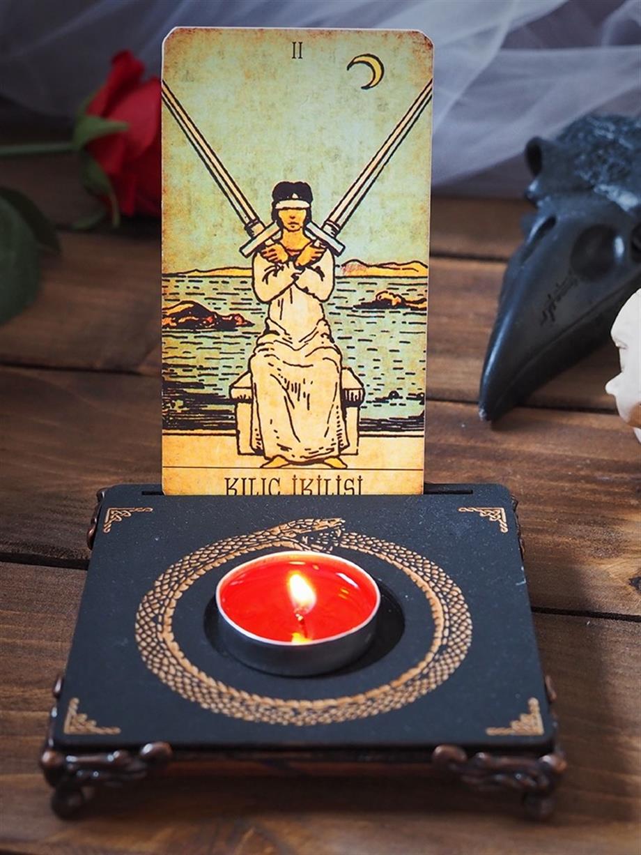 Regin Snake Cırcle Tarot Tutucu & Mumluk