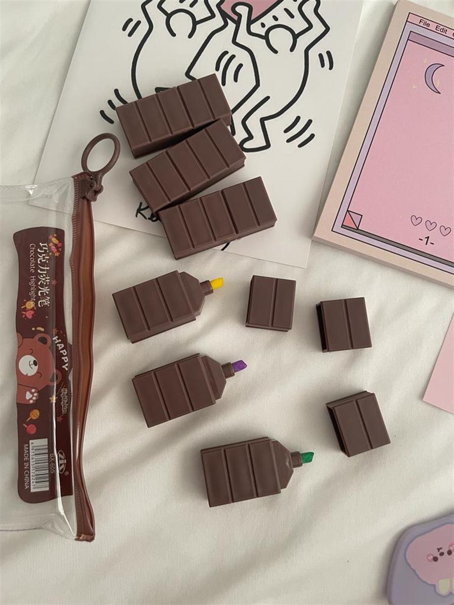 Şeffaf Çantalı Çikolata İşaretleme Kalemi 6lı