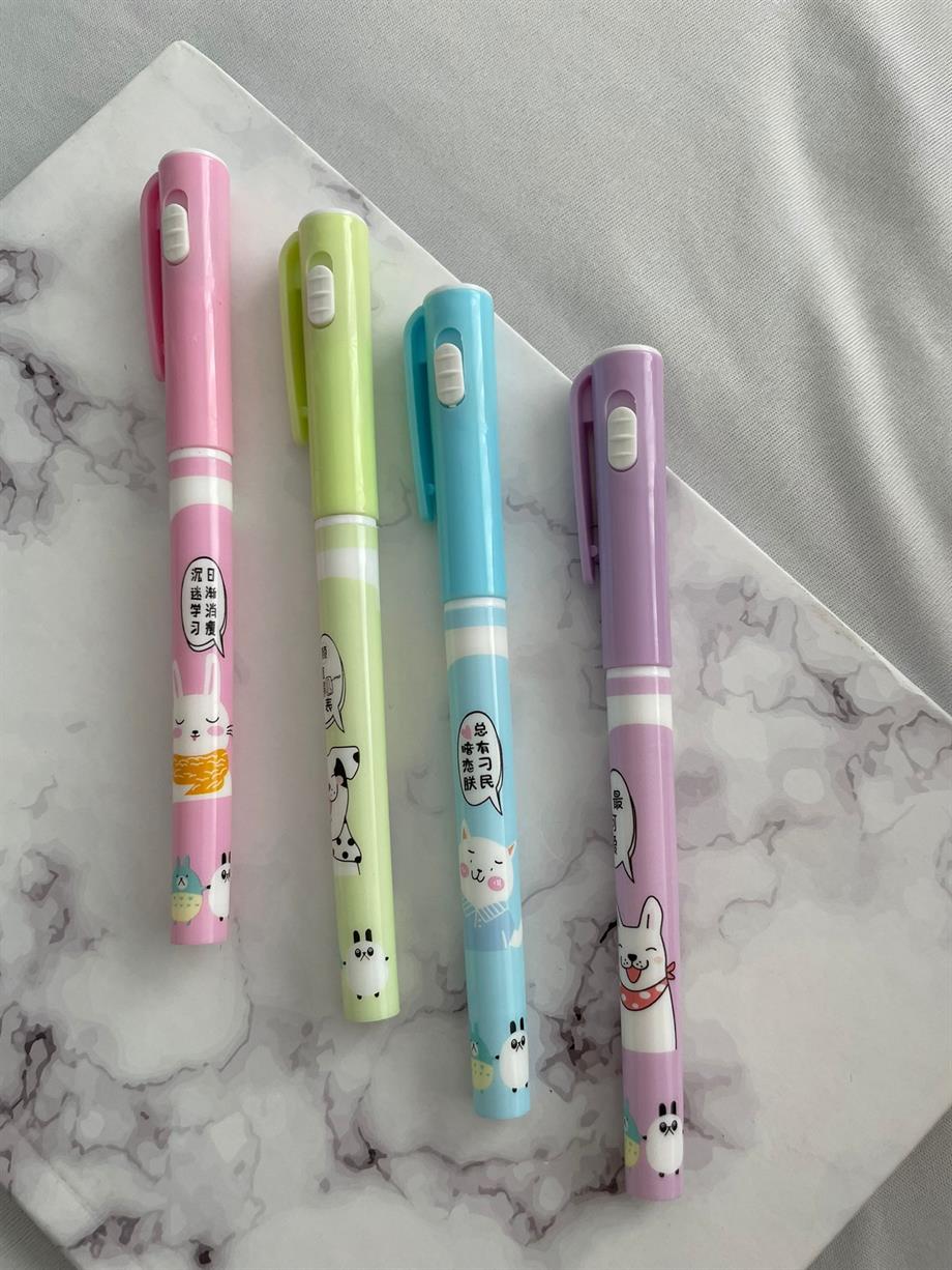 Sevimli Hayvan Figürlü Işıklı Görünmez Kalem