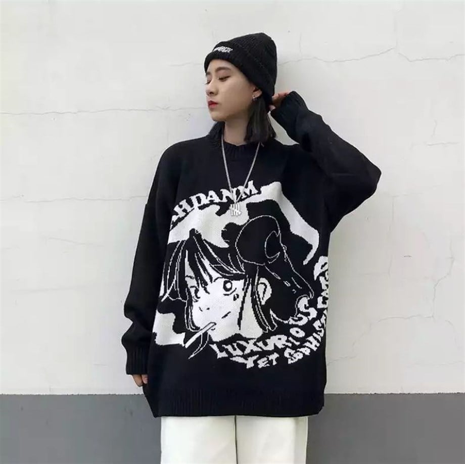 Smoking Girl Siyah Oversize Kazak