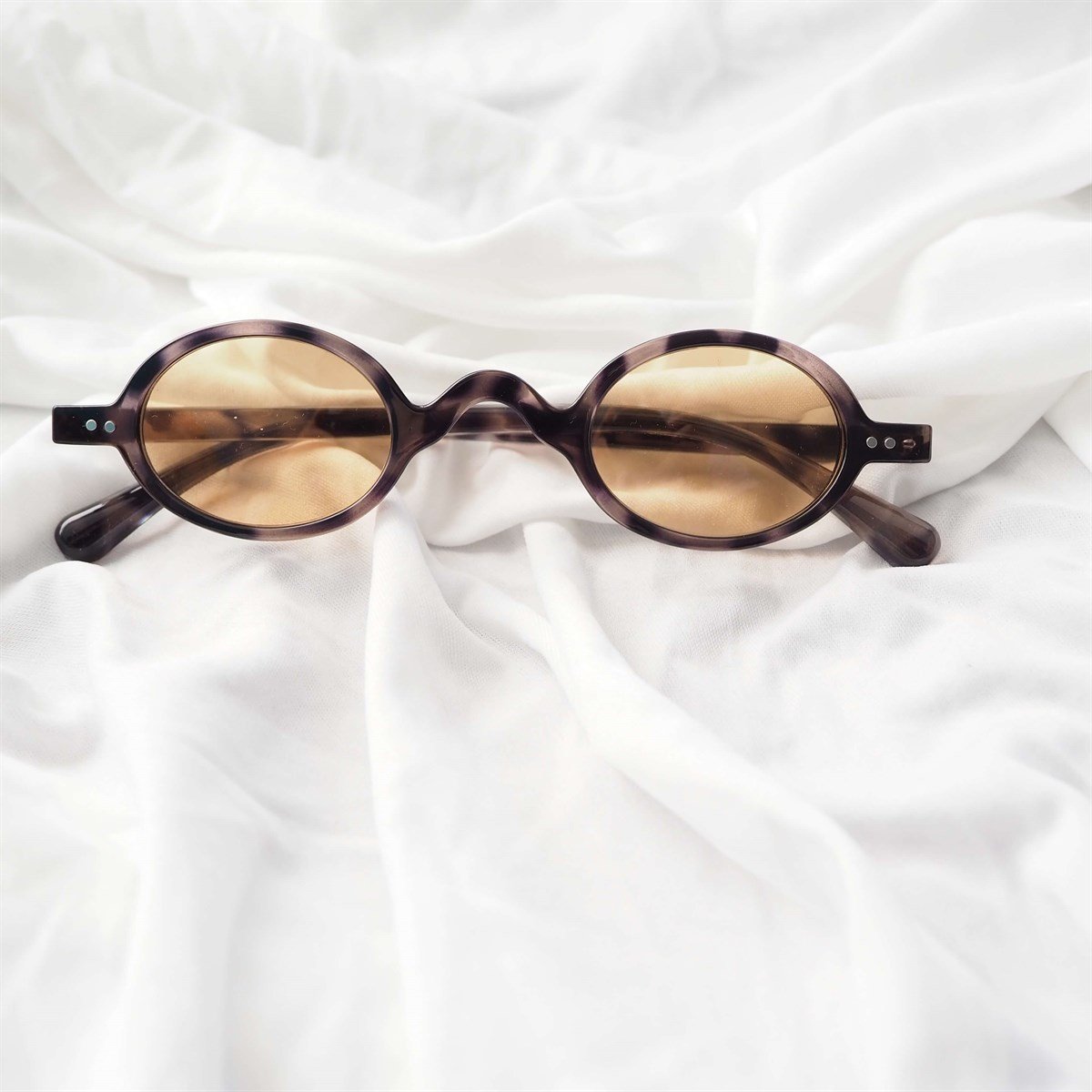 Yuvarlak Mini Çerçeve Güneş Gözlüğü Leopard