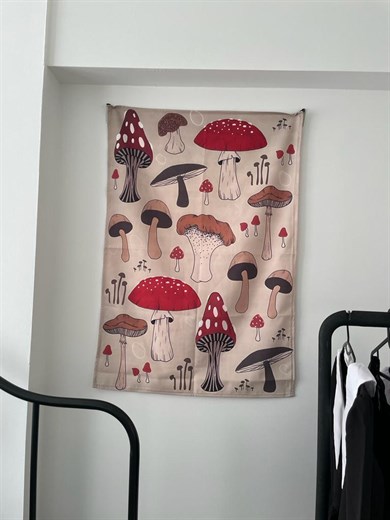 Mushroom Family Duvar Örtüsü - Wall Tapestry I 70 x 100 cm