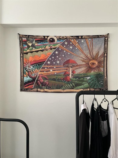 Psy Muhsroom and Sun Duvar Örtüsü - Wall Tapestry I 70 x 100 cm