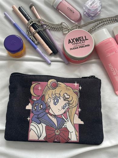 Sailor Moon and Cat Makyaj ve Kalem Çantası