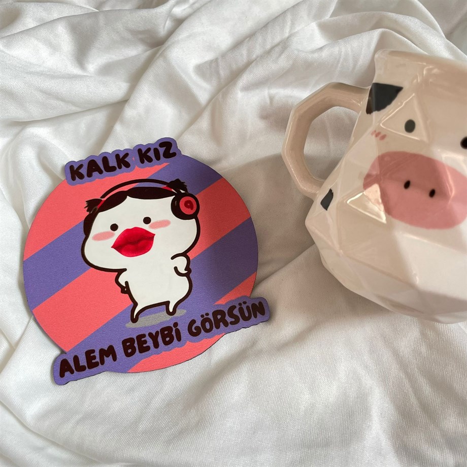  Kalk Kız Alem Beybi Görsün Bardak Altlığı