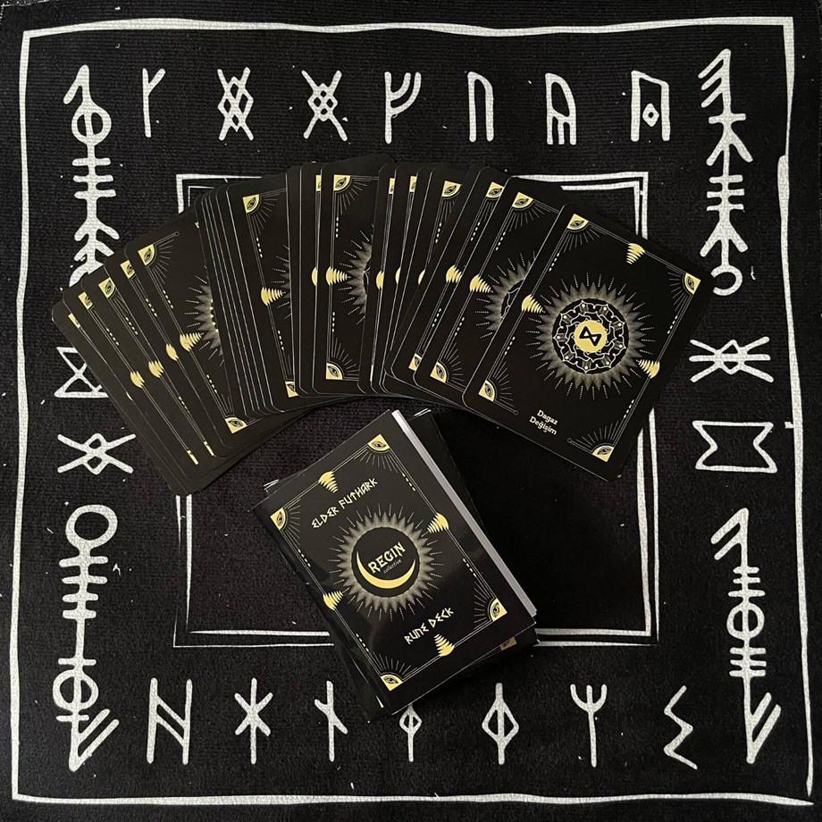  REGIN Elder Futhark Rune Tarot Destesi ve Rune Örtüsü