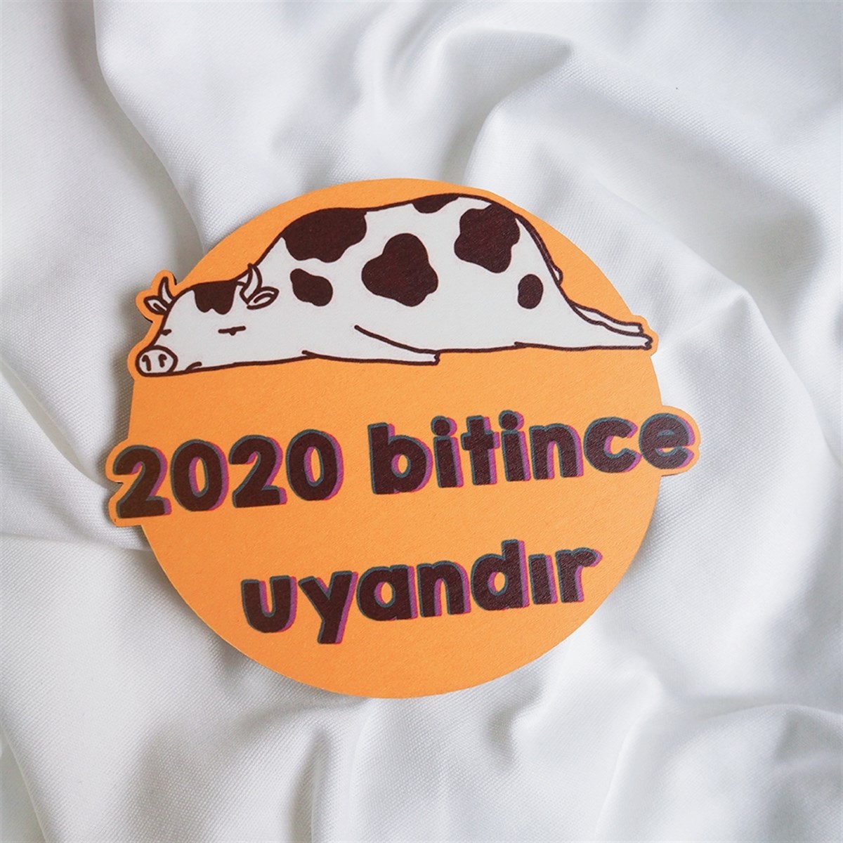 2020 Bitince Uyandır Bardak Altlığı