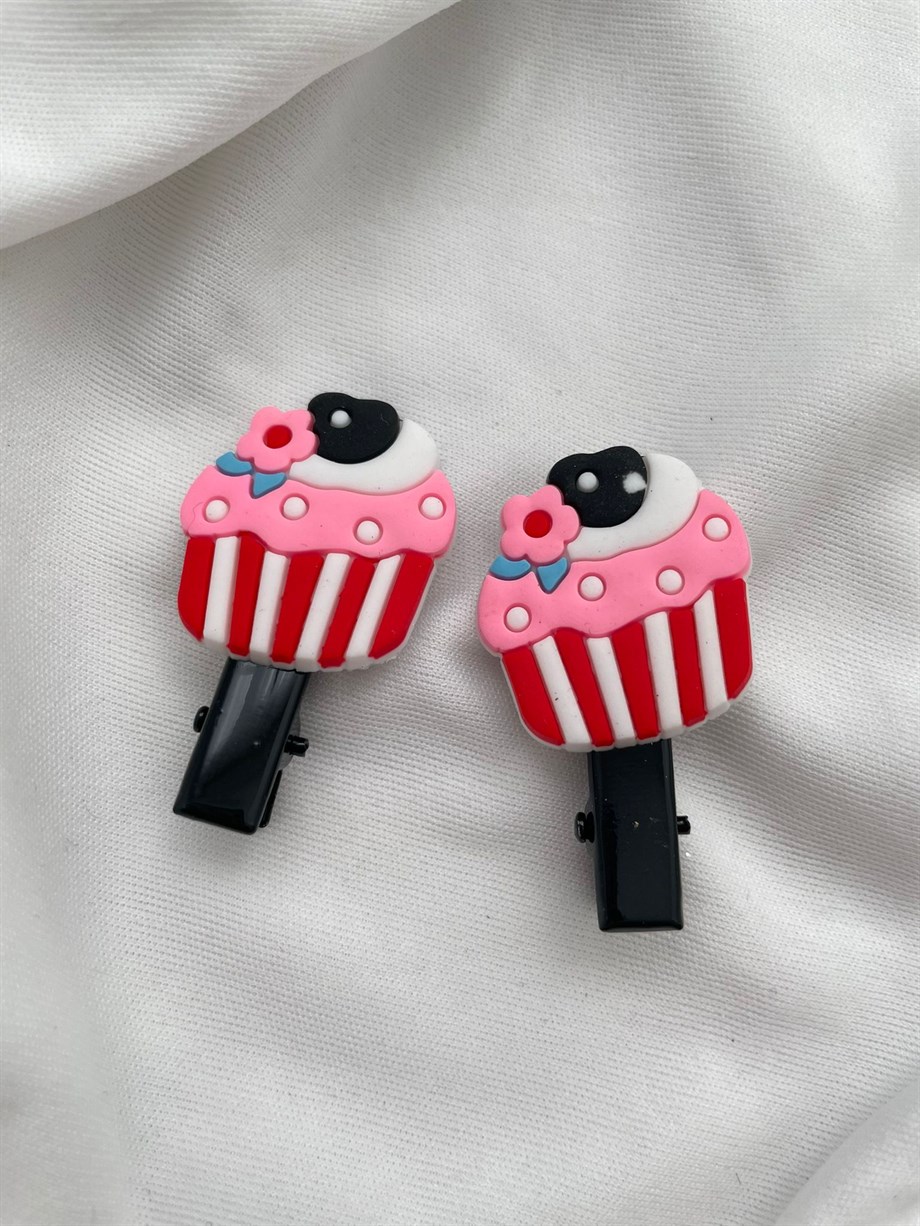 2li Çiçekli Cup Cake Mini Pens Toka