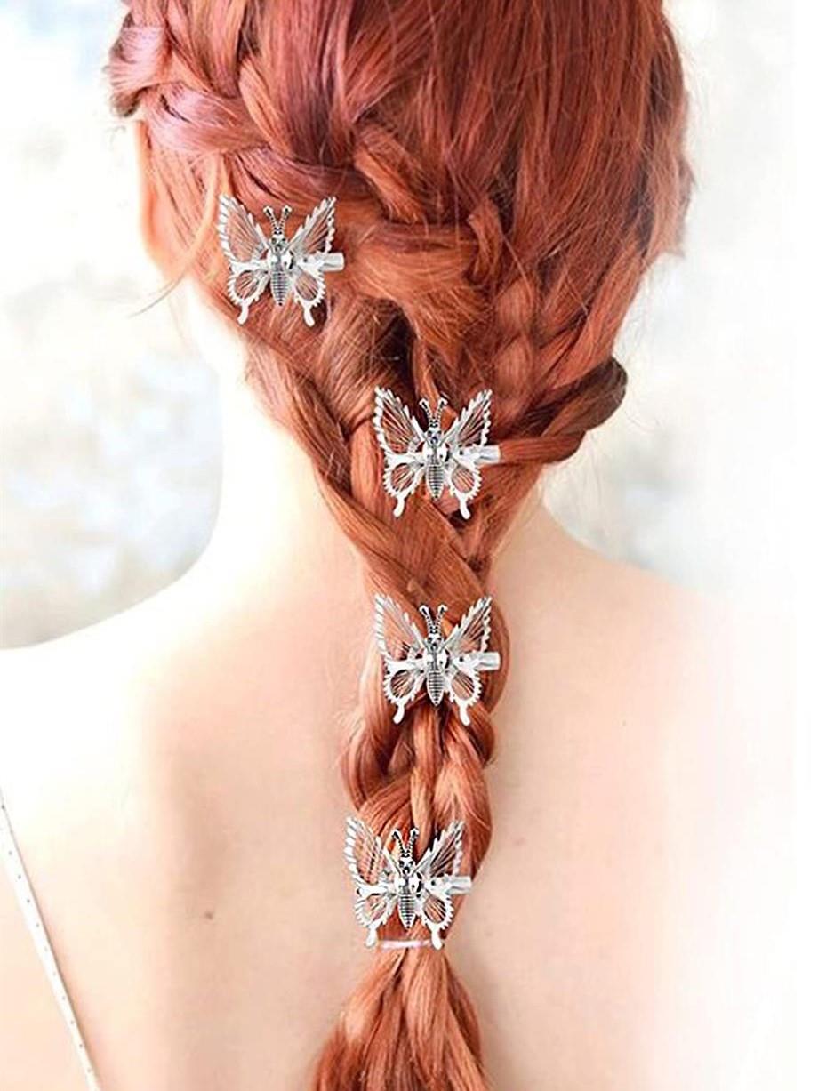 2li Gümüş Vintage Hareketli Kelebek Toka