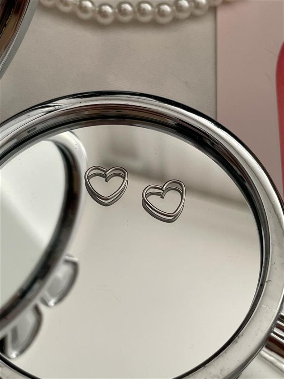 2li Kalp Sıkıştırmalı Küpe