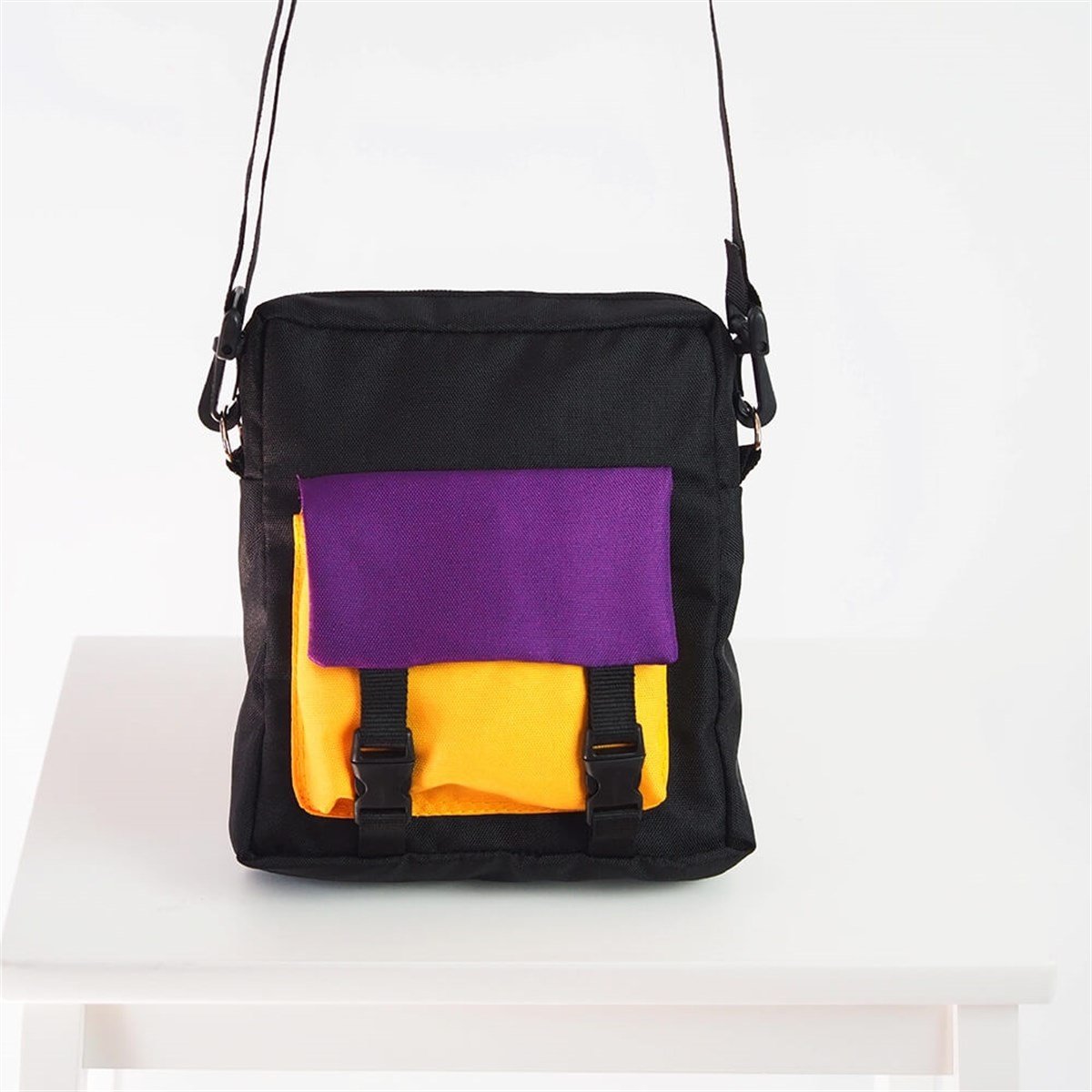3 Renk Crossbody - Siyah
