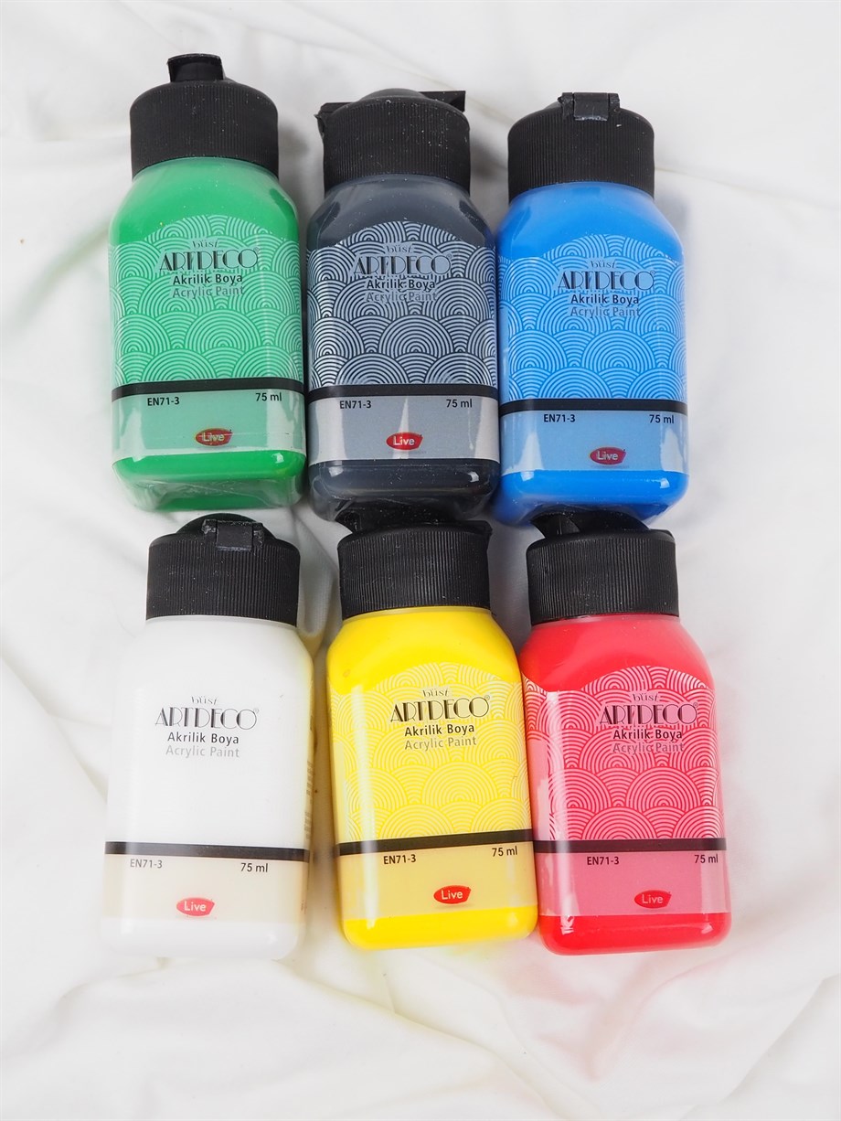 6 lı Akrilik Boya Seti