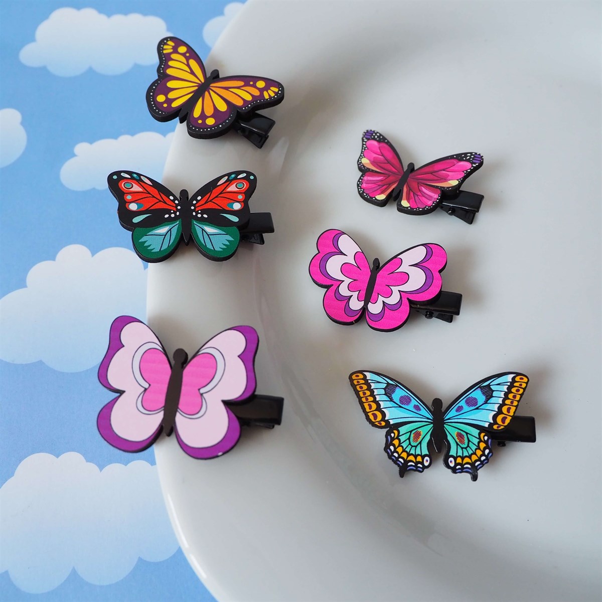 6'lı Pens Kelebek Toka Seti