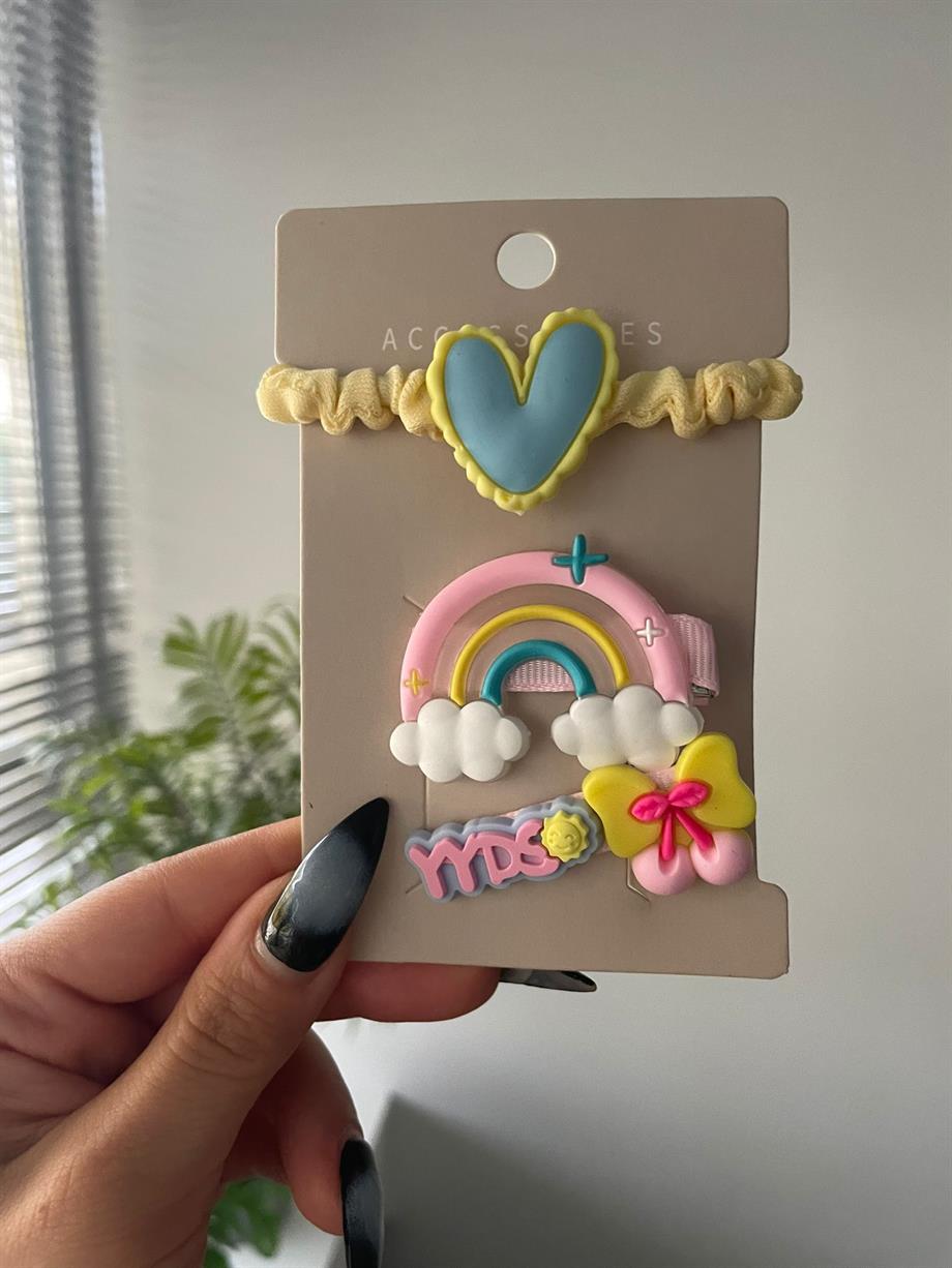 Aesthetic Rainbow Toka Seti Sarı