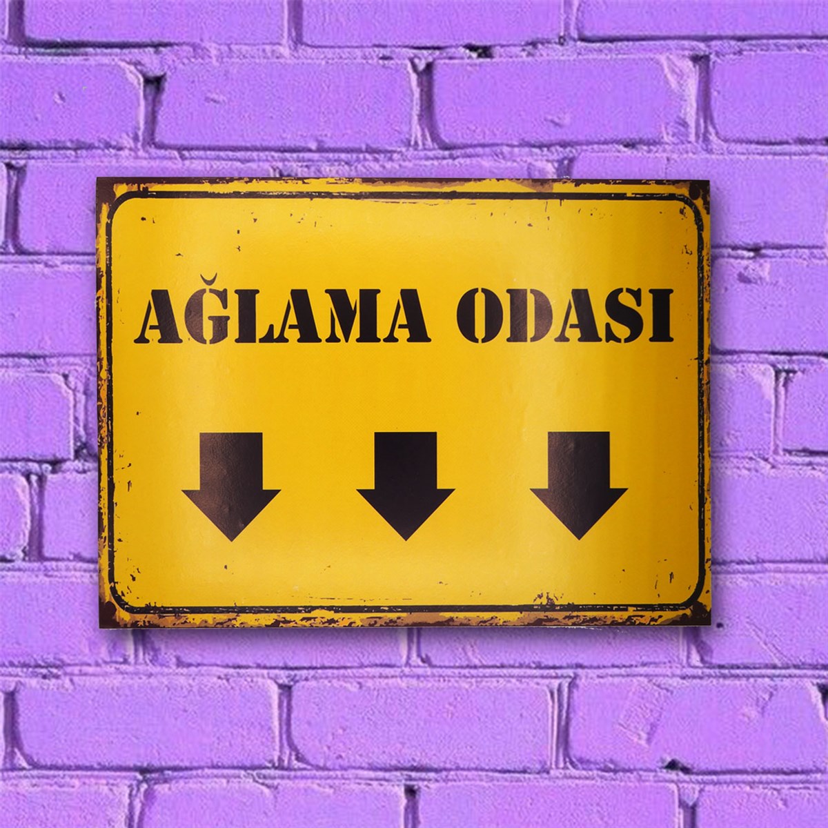 Ağlama Odası Ahşap Poster
