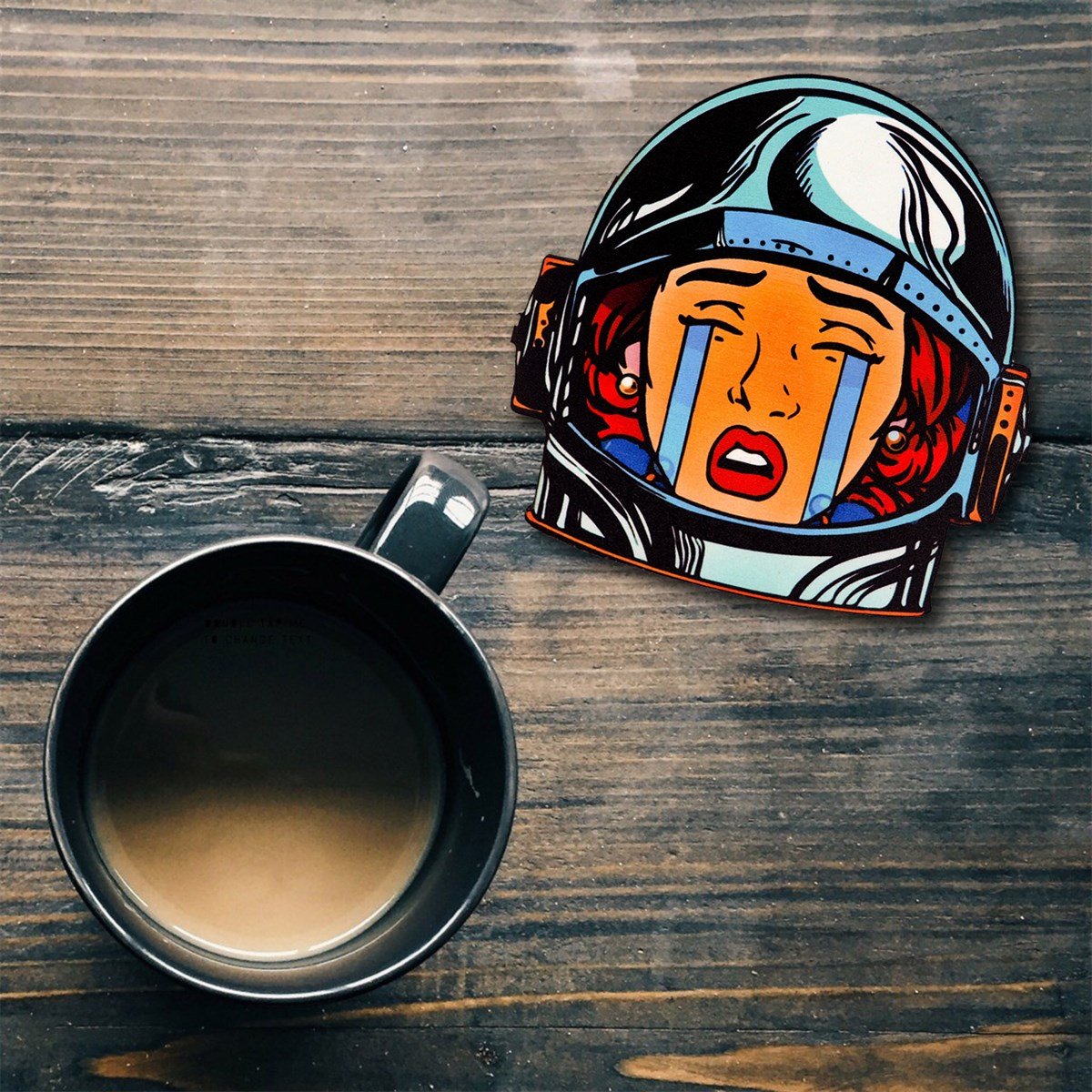 Ağlayan Astronot Bardak Altlığı