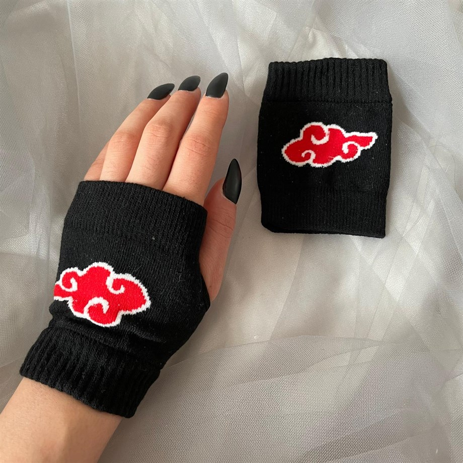Akatsuki işlemeli Kısa Eldiven