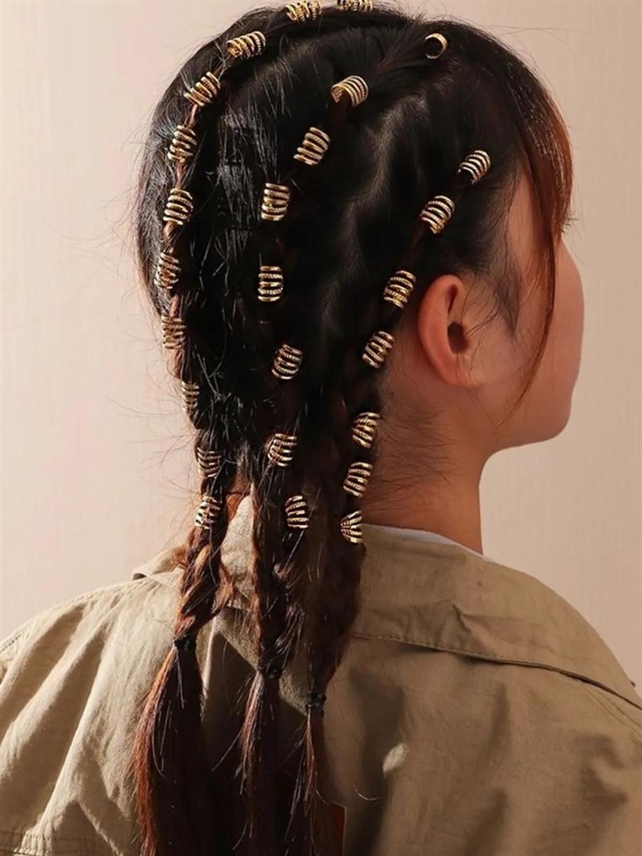 Altın Renk Saç Küpesi Seti