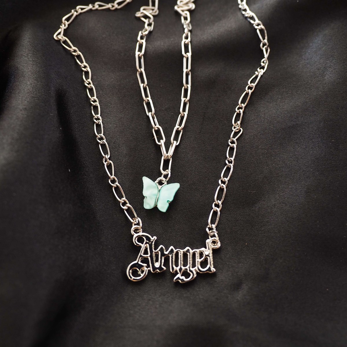 Angel Kelebek 2'li Kolye