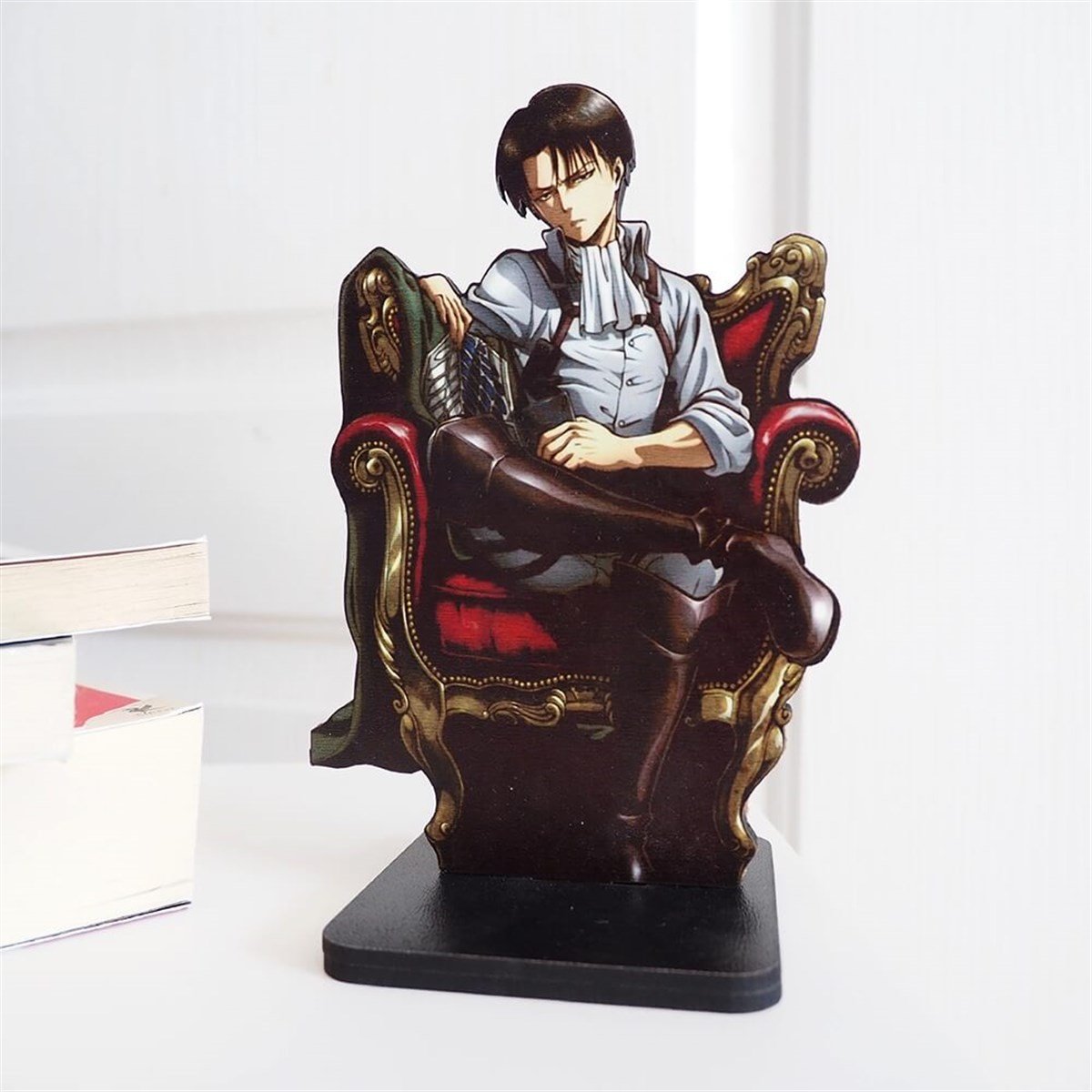 Anime Attack on Titan Levi Ahşap Figür