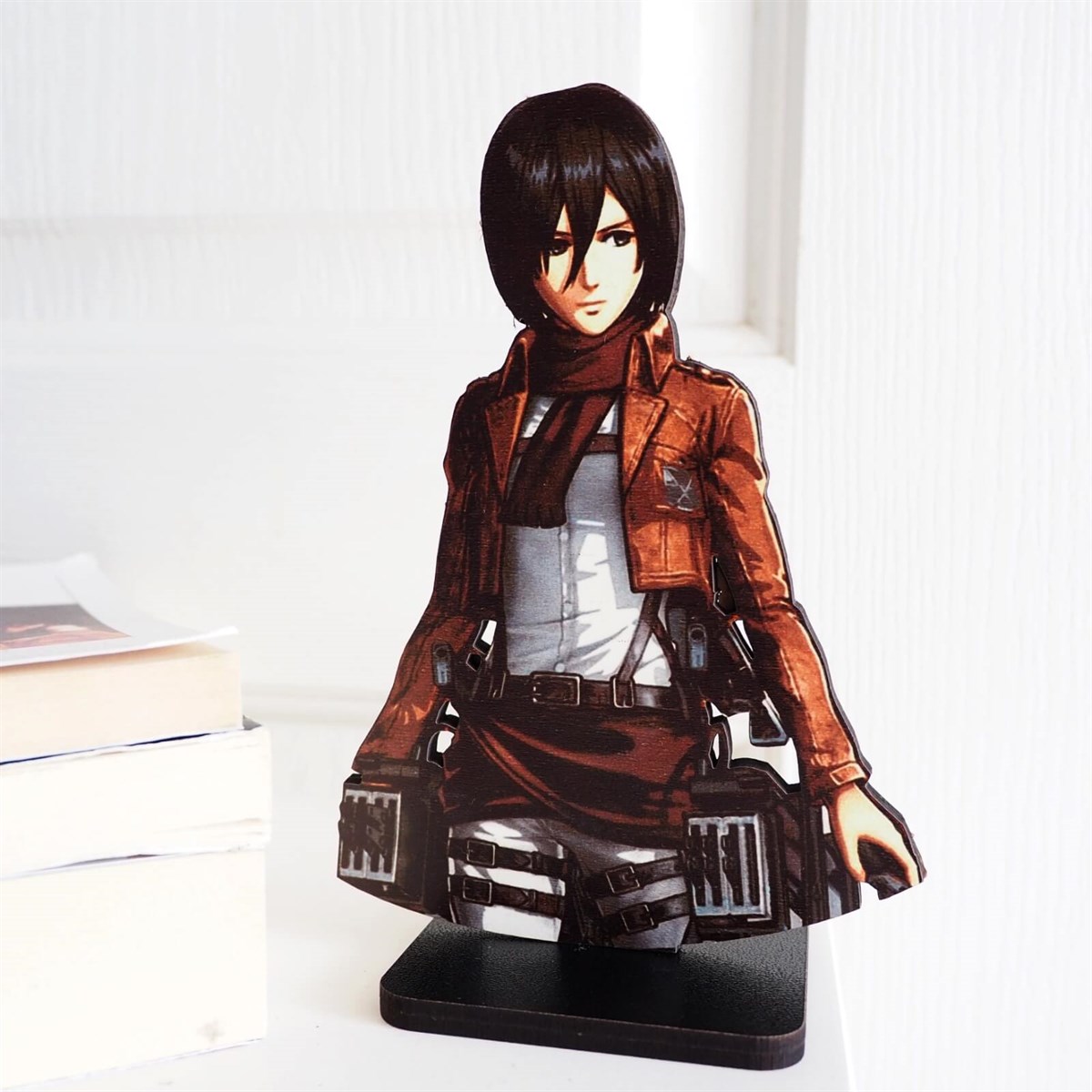 Anime Attack On Titan Mikasa Katsuki Bakugo Ahşap figür