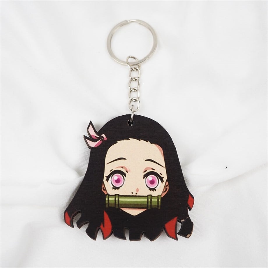 Anime Demon Slayer Nezuko Ahşap Anahtarlık