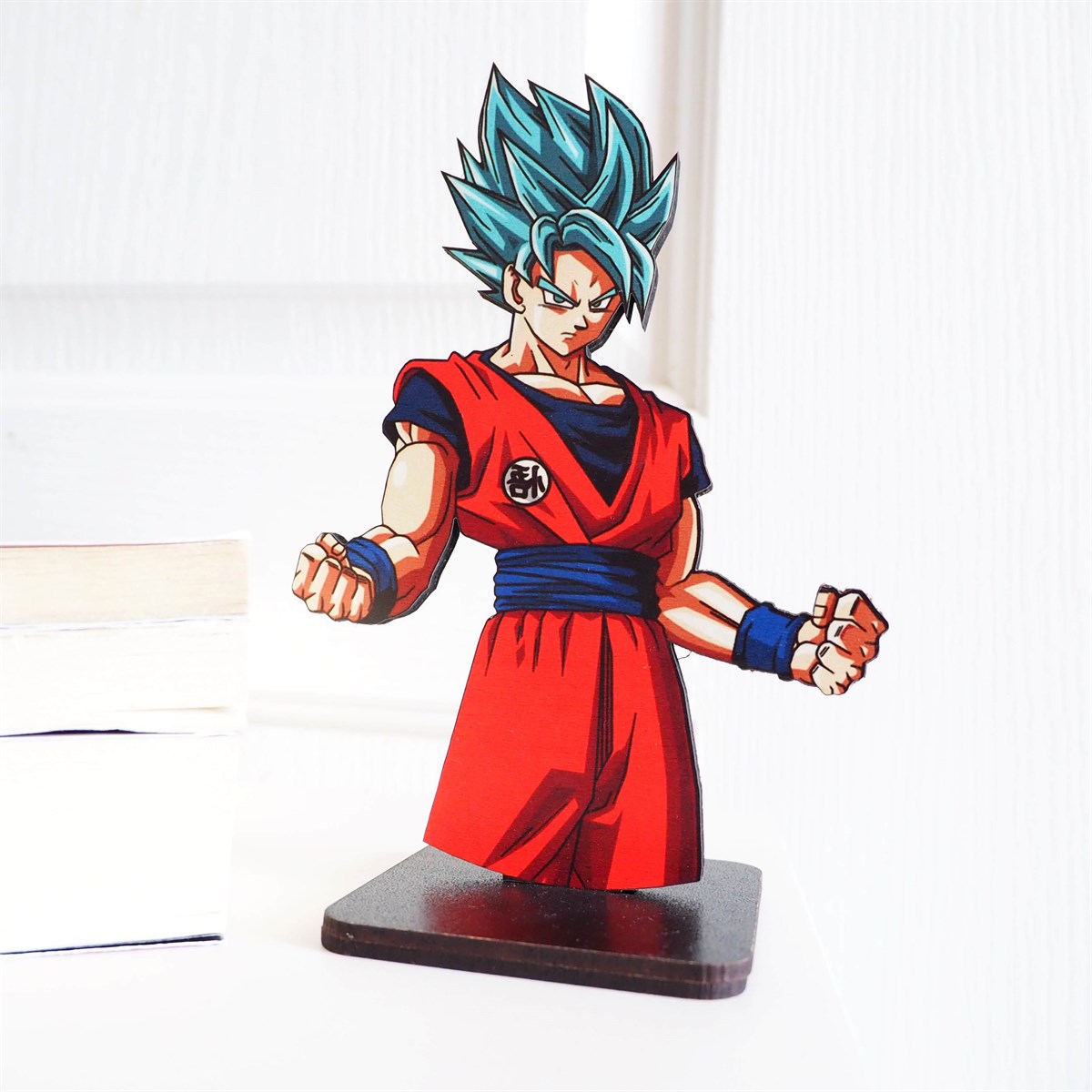 Anime Dragon Ball Blue Goku Ahşap figür
