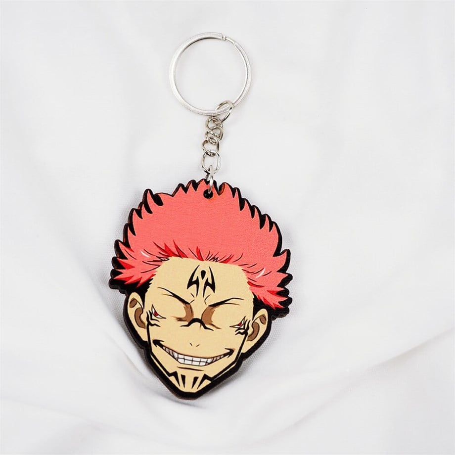 Anime Jujutsu Kaisen Yuji Ahşap Anahtarlık