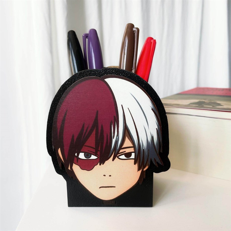 Anime My Hero Academia Shoto Todoroki Ahşap Kalemlik