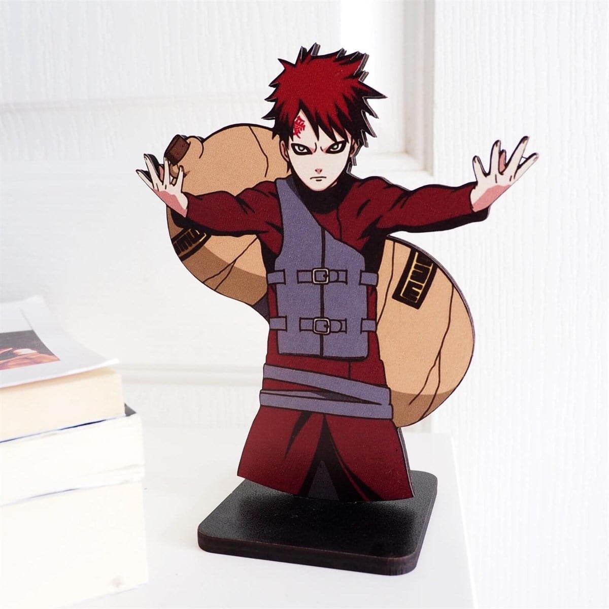 Anime Naruto Gaara Ahşap figür