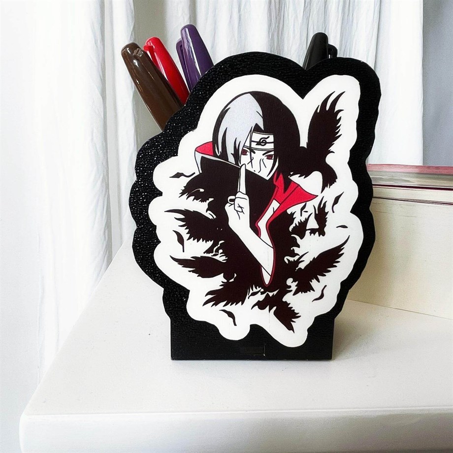 Anime Naruto Itachi Ahşap Kalemlik